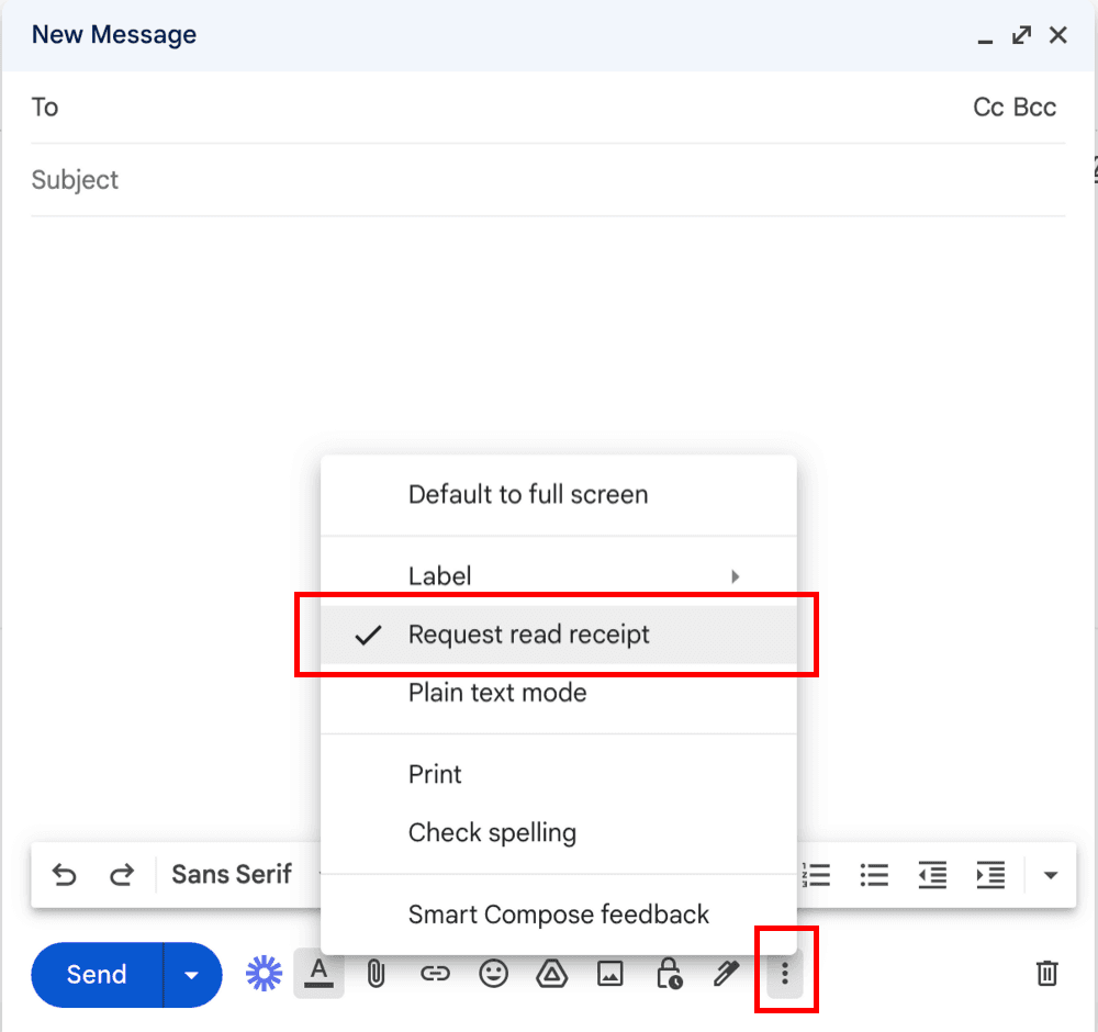 how to use read receipts in Gmail